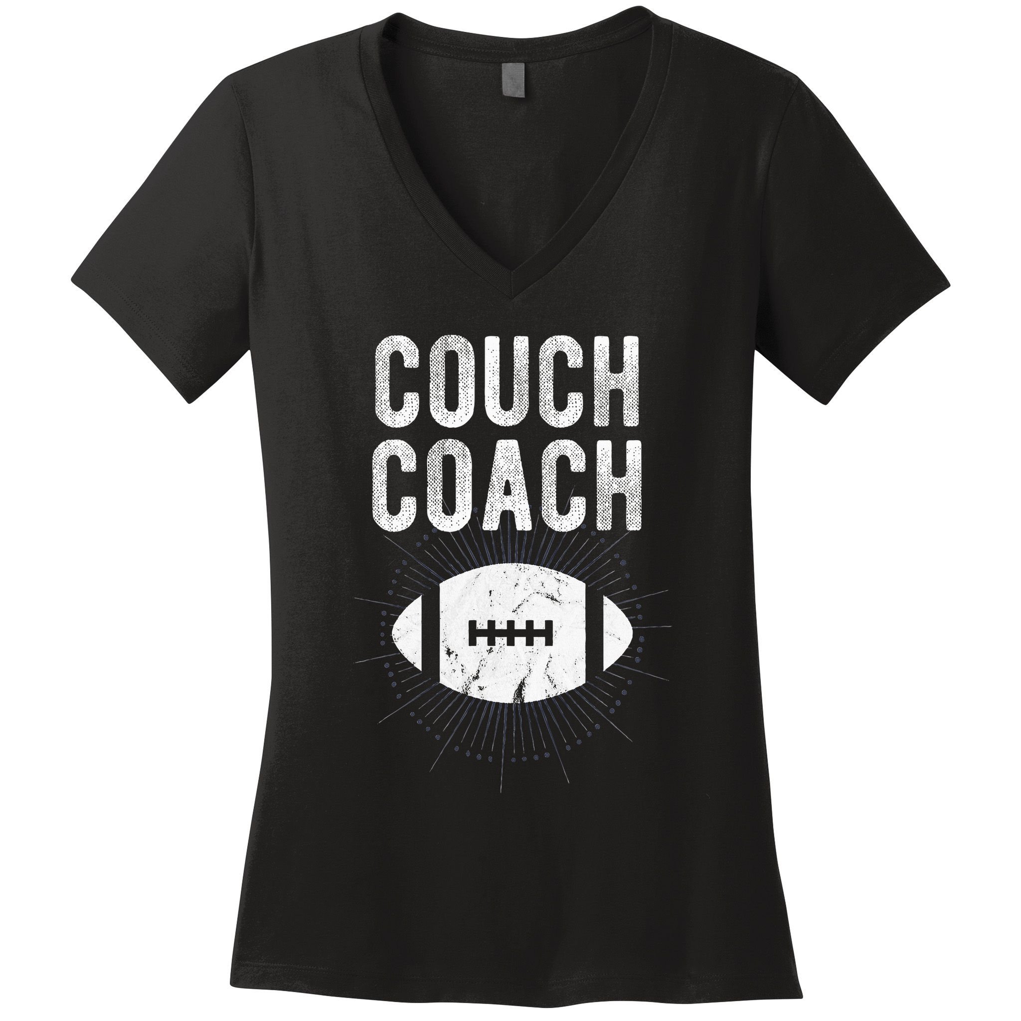 Couch Coach Football Women's V-Neck T-Shirt