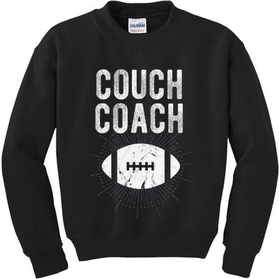 Couch Coach Football Kids Sweatshirt