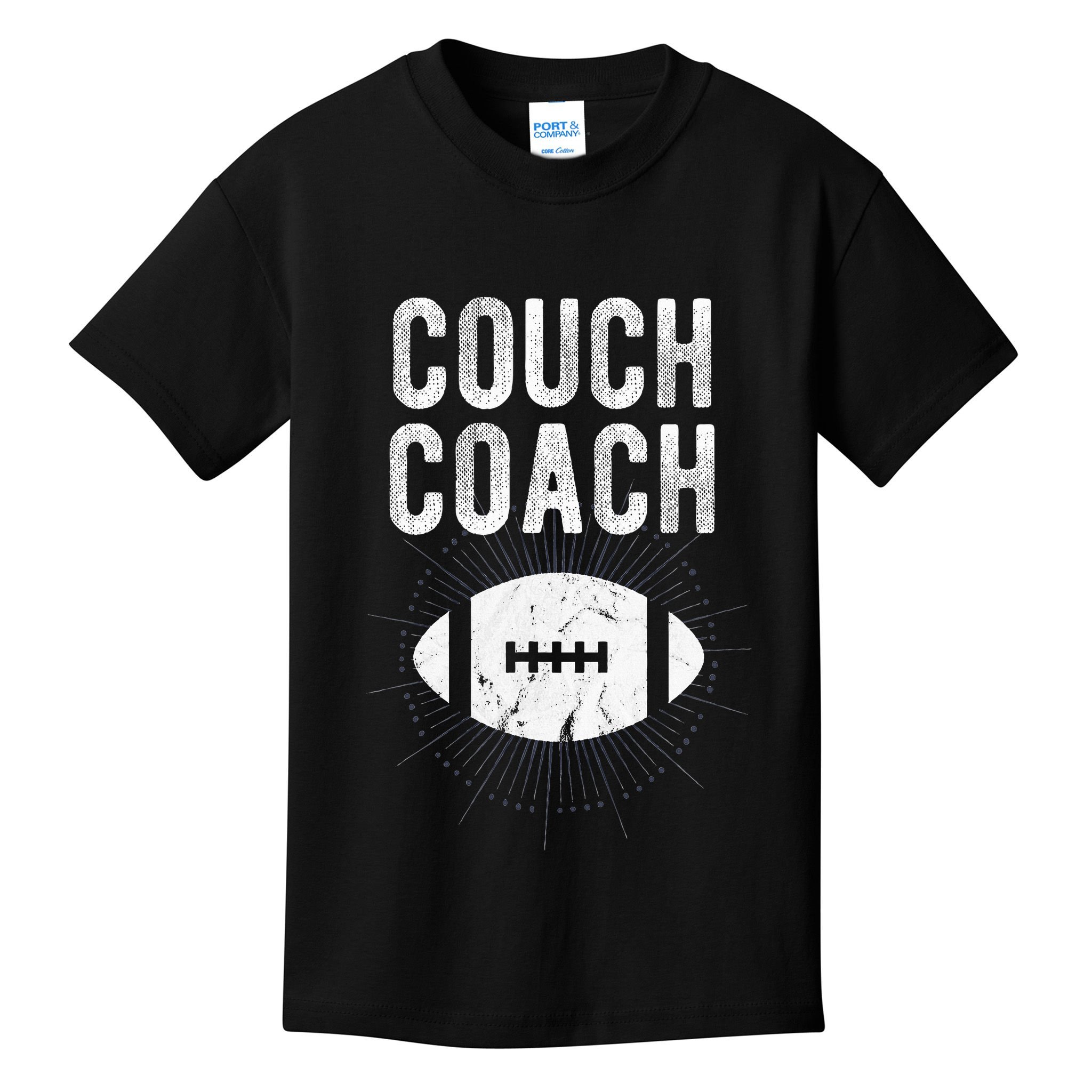 Couch Coach Football Kids T-Shirt
