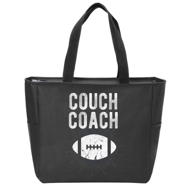 Couch Coach Football Zip Tote Bag