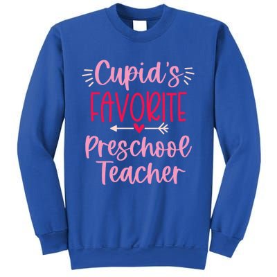 Cute Cupid's Favorite Preschool Teacher Valentine's Day Gift Sweatshirt