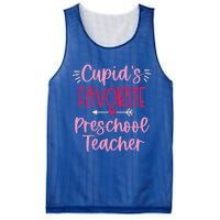 Cute Cupid's Favorite Preschool Teacher Valentine's Day Gift Mesh Reversible Basketball Jersey Tank