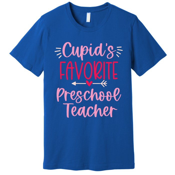 Cute Cupid's Favorite Preschool Teacher Valentine's Day Gift Premium T-Shirt