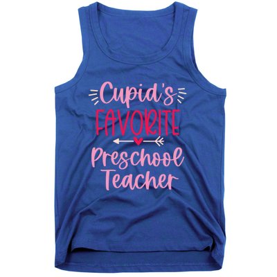 Cute Cupid's Favorite Preschool Teacher Valentine's Day Gift Tank Top