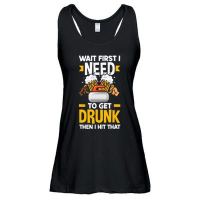 Curling Curler Funny Curl Need To Get Drunk Ladies Essential Flowy Tank