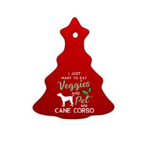 Cane Corso Funny Vegan Dog Lover Owner Xmas Birthday Gift Ceramic Tree Ornament