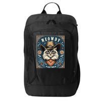 Cat Cowboy Funny Mashup Meowdy Partner Poster Western City Backpack