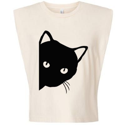 Cute Cat Face Garment-Dyed Women's Muscle Tee