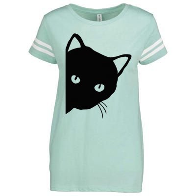 Cute Cat Face Enza Ladies Jersey Football T-Shirt