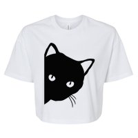 Cute Cat Face Bella+Canvas Jersey Crop Tee