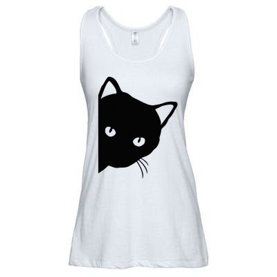 Cute Cat Face Ladies Essential Flowy Tank