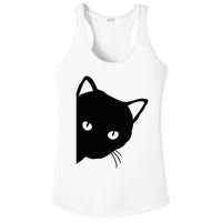 Cute Cat Face Ladies PosiCharge Competitor Racerback Tank