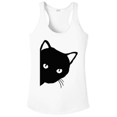 Cute Cat Face Ladies PosiCharge Competitor Racerback Tank