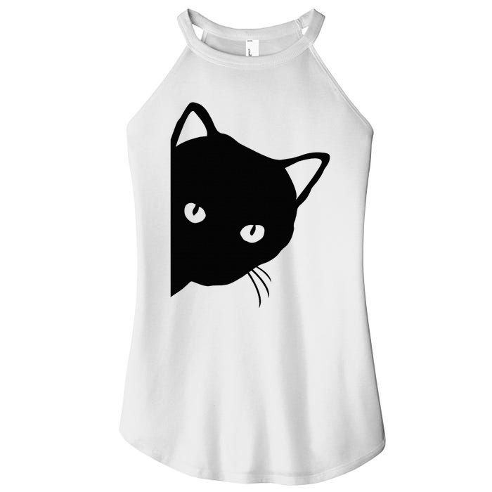 Cute Cat Face Women’s Perfect Tri Rocker Tank