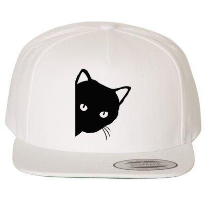 Cute Cat Face Wool Snapback Cap