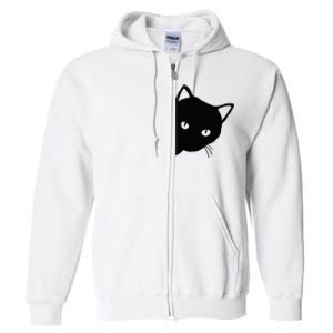 Cute Cat Face Full Zip Hoodie