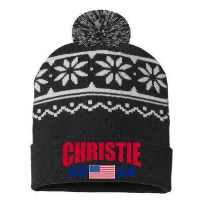 Chris Christie For President 2024 Election USA-Made Snowflake Beanie