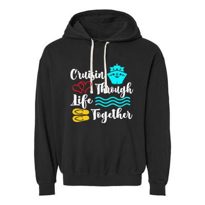 Couples Cruise For Newlyweds & Longtime Couples Holiday Garment-Dyed Fleece Hoodie