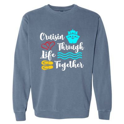 Couples Cruise For Newlyweds & Longtime Couples Holiday Garment-Dyed Sweatshirt