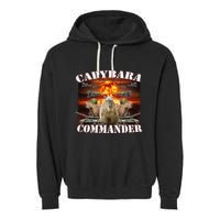 Capybara Commander Funny Capybara Warrior Garment-Dyed Fleece Hoodie