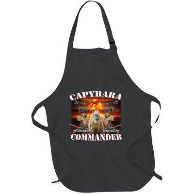 Capybara Commander Funny Capybara Warrior Full-Length Apron With Pockets