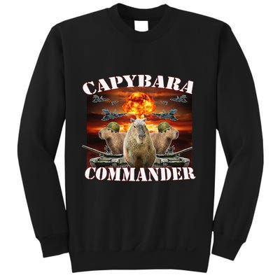 Capybara Commander Funny Capybara Warrior Sweatshirt