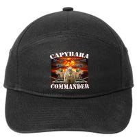 Capybara Commander Funny Capybara Warrior 7-Panel Snapback Hat