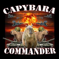 Capybara Commander Funny Capybara Warrior 7-Panel Snapback Hat