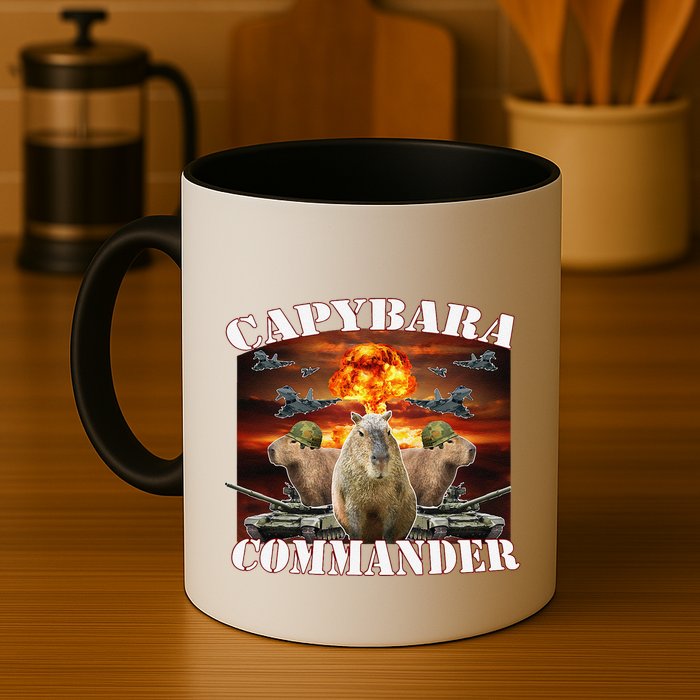 Capybara Commander Funny Capybara Warrior Mug