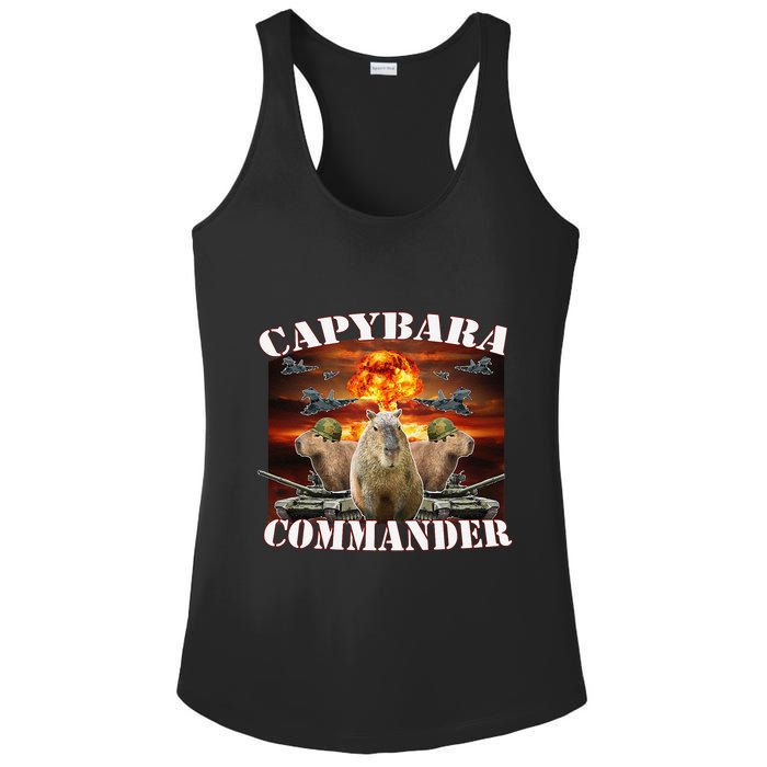 Capybara Commander Funny Capybara Warrior Ladies PosiCharge Competitor Racerback Tank