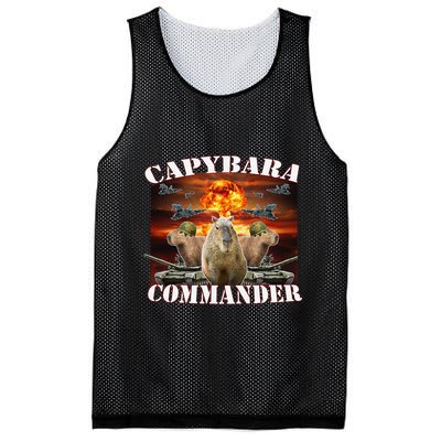 Capybara Commander Funny Capybara Warrior Mesh Reversible Basketball Jersey Tank