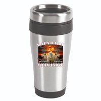 Capybara Commander Funny Capybara Warrior 16oz Travel Tumbler