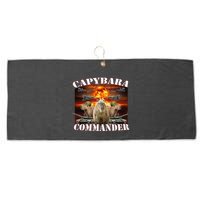 Capybara Commander Funny Capybara Warrior Large Microfiber Waffle Golf Towel