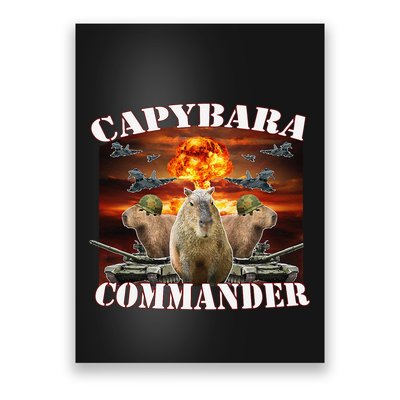 Capybara Commander Funny Capybara Warrior Poster