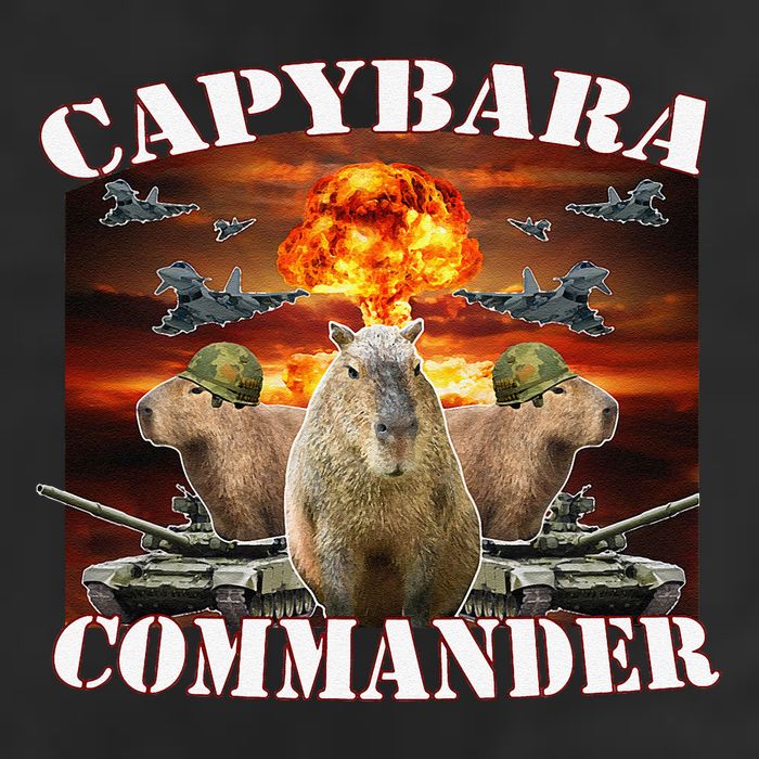 Capybara Commander Funny Capybara Warrior 25L Jumbo Tote