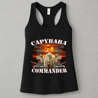 Capybara Commander Funny Capybara Warrior Womens Tank Top