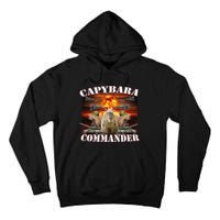 Capybara Commander Funny Capybara Warrior Tall Hoodie