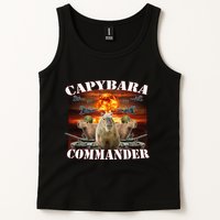 Capybara Commander Funny Capybara Warrior Tank Top