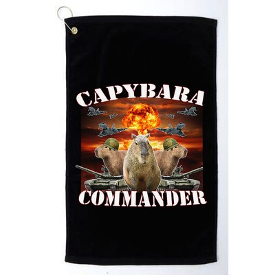 Capybara Commander Funny Capybara Warrior Golf Towel