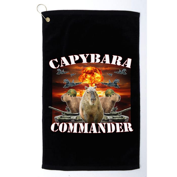 Capybara Commander Funny Capybara Warrior Golf Towel