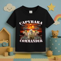 Capybara Commander Funny Capybara Warrior Toddler T-Shirt