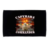 Capybara Commander Funny Capybara Warrior Microfiber Hand Towel