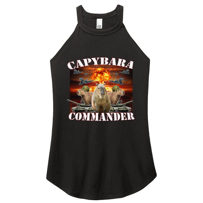Capybara Commander Funny Capybara Warrior Women's Perfect Tri Rocker Tank