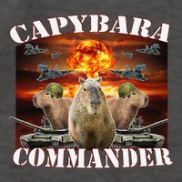 Capybara Commander Funny Capybara Warrior Vector Backpack