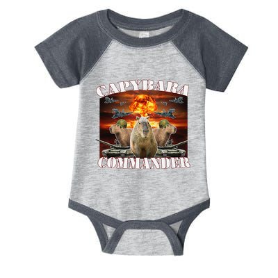Capybara Commander Funny Capybara Warrior Infant Baby Jersey Bodysuit