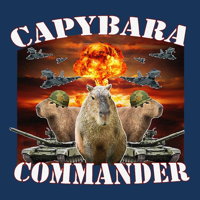 Capybara Commander Funny Capybara Warrior Infant Baby Jersey Bodysuit