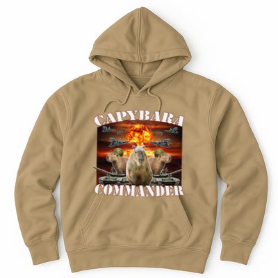 Capybara Commander Funny Capybara Warrior Hoodie