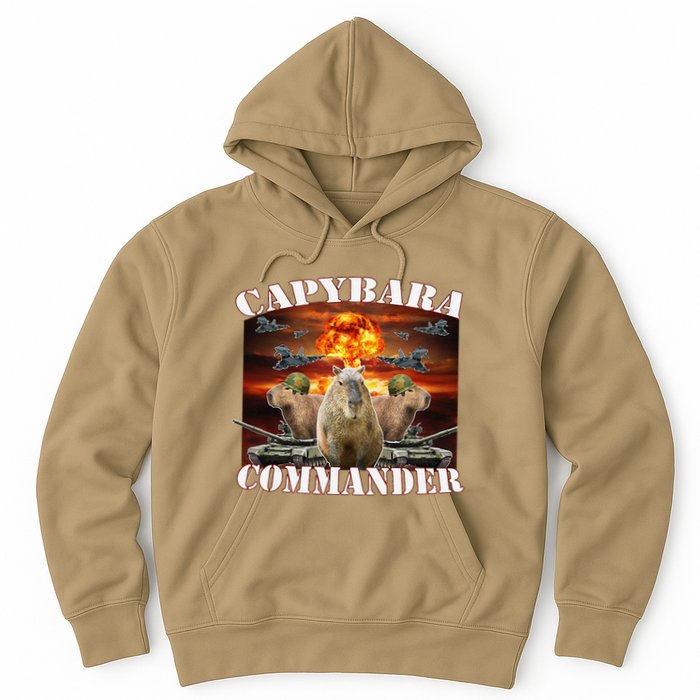 Capybara Commander Funny Capybara Warrior Hoodie