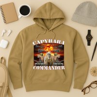 Capybara Commander Funny Capybara Warrior Hoodie