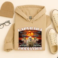 Capybara Commander Funny Capybara Warrior Hoodie